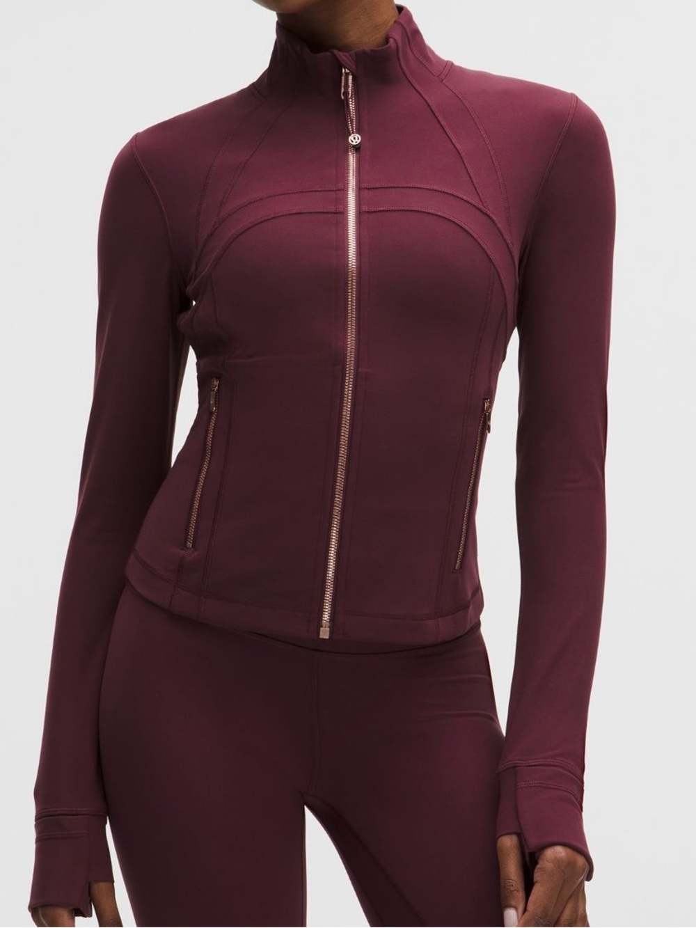 lululemon Burgundy Define Cropped Jacket Nulu